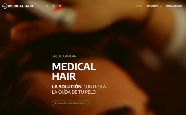Imagen de la web de Medical Hair