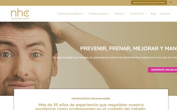 Imagen de la web de Natural Hair Center