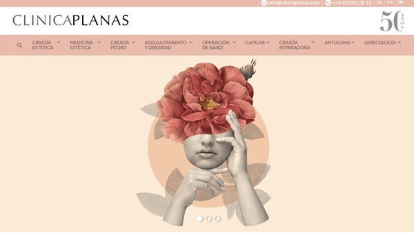 Imagen de la web de Clínica Planas