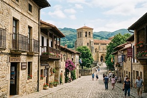pueblos para navidad - logo de Santillana del Mar