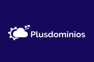 Una de las mejores empresas de hosting web en España es Plusdominios, logo